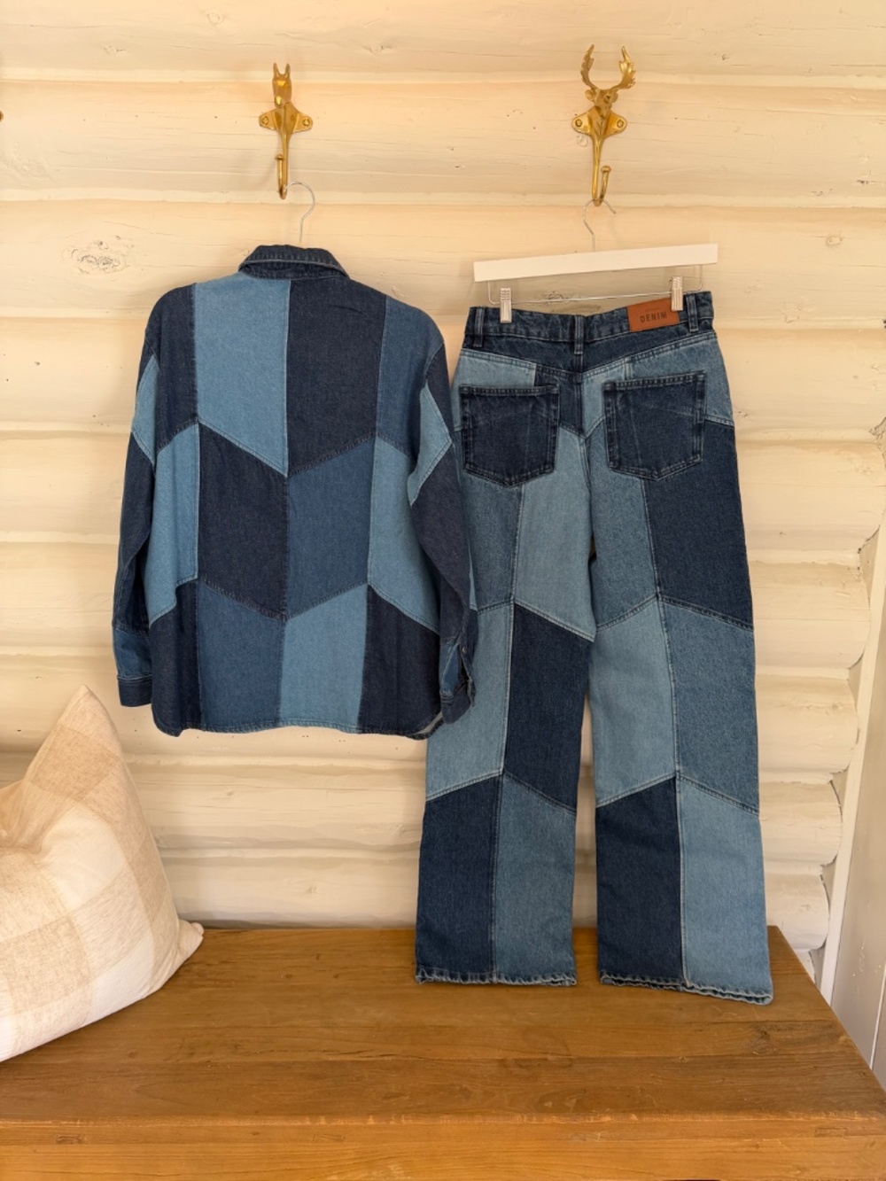 Sezane Patchwork Denim Set - Picture 6 of 6